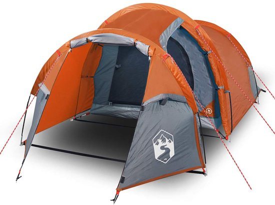 vidaXL - Tunneltent - 3-persoons - waterdicht - oranje