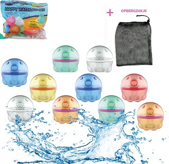 Femur - Squid - Waterballonnen - 10 STUKS - Octopus - Waterspeelgoed - Waterballon - Waterbombs - Waterspeelgoed - Duurzaam - Hervulbaar - Milieuvriendelijk - TikTok
