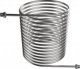 RVS Zwembad Verwarming op Hout – Warmtewisselaar voor Zwembad 14m 304 RVS – Stroomloze Zwembad Heater met Spiraalbuis voor Houtkachel, Vuurkorf en Outdoor Zwembadverwarming