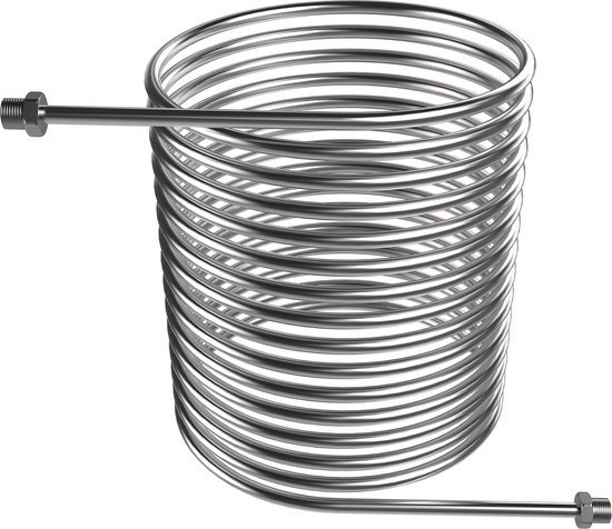 RVS Zwembad Verwarming op Hout – Warmtewisselaar voor Zwembad 14m 304 RVS – Stroomloze Zwembad Heater met Spiraalbuis voor Houtkachel, Vuurkorf en Outdoor Zwembadverwarming