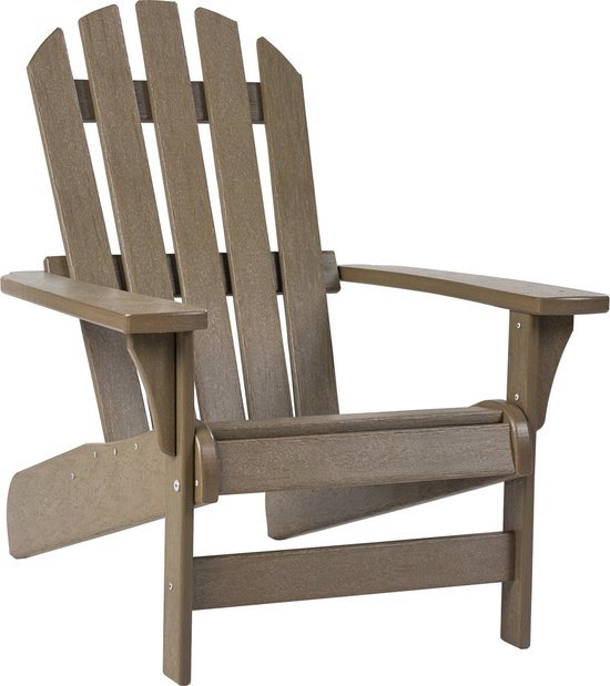 Keter Tahoe Adirondack Premium Tuinstoel - 88,9x71,76x93,35cm - Gerecycled Hoogwaardig HDPE kunststof - Bruin