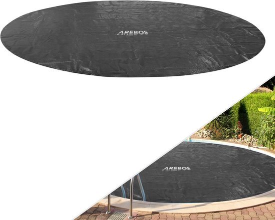 AREBOS Zonnefolie Zwembad 305 cm Solar Afdekzeil Warmte Isolerend PE Folie tegen Verdamping en Vuil