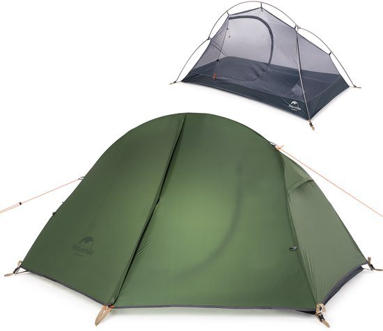 Naturehike® Spider 1-persoons tent - Lichtgewicht tent - 20D nylon - 4000MM - Trekkerstent en trekking tent - 1 persoons lichtgewicht