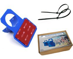 Slanghouder - Geschikt voor Intex zwembad slanghouder - buishouder - waterslang accessoires (1 houder + 2 kabelbinders), blauw
