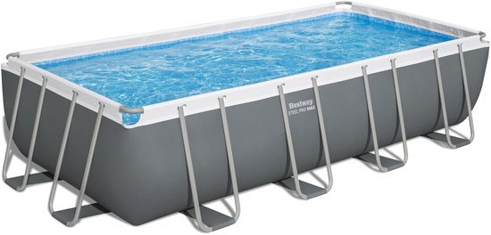 Bestway - Power Steel - Opzetzwembad inclusief filterpomp en accessoires - 549x274x122 cm - Rechthoekig