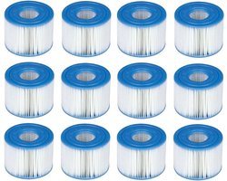 12 stuks Intex Spa filter - Type S1 29001 Filters - Voordeelpack - Filters voor de Intex opblaasbare spa