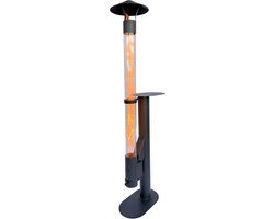 Flamesa® Lumina – Design Pellet terrasverwarmer voor Buiten met Tafel - Grote Pelletkachel met Tafel