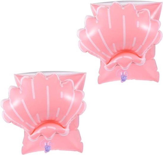 Kinder Zwembandjes - Arm Floaties - Veilig Zwemmen Leren - Opblaasbaar PVC - 14x17x12 cm - Schelp