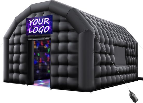 VEVOR Opblaasbare Feesttent Nachtclub 6x5x3,65m Kubustent met 680w Blower