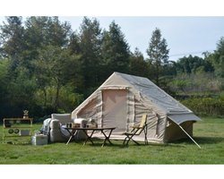 Opblaasbare Tent - Volledig Elastisch 300D Katoen Frame (300x210x200 cm) - Luxe Kampeertent voor 4-6 Personen - Snel Opgezet