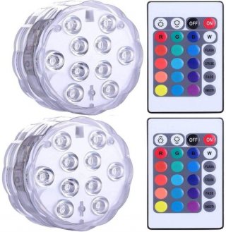 EXCITAT 2 stuks - Onderwaterverlichting - LED-verlichting - Waterdicht - Kleurveranderende verlichting - Geschikt voor zwembaden, vazen, spa's, aquaria
