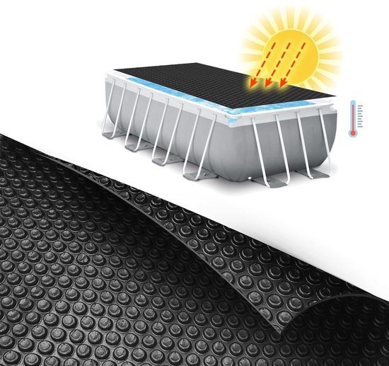 Comfortpool Solar afdekzeil Pro 732 x 366 cm | extra dik zwart noppenfolie | 200 micron | verwarmt en isoleert