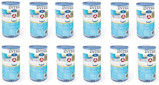 Intex 29000 Filter Cartridge Type A 12 Stuks voor Zwembad 244/305/366 cm