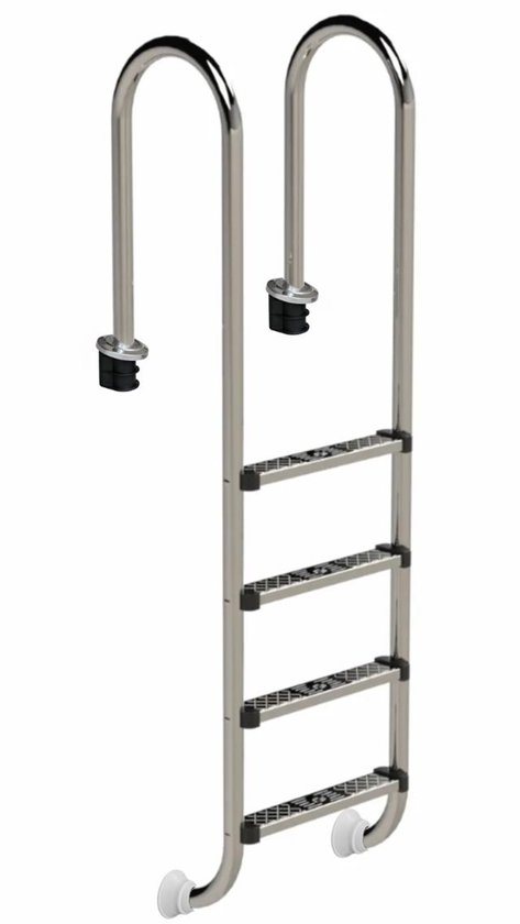 W'eau Muro RVS zwembadtrap 4 treden - AISI 316