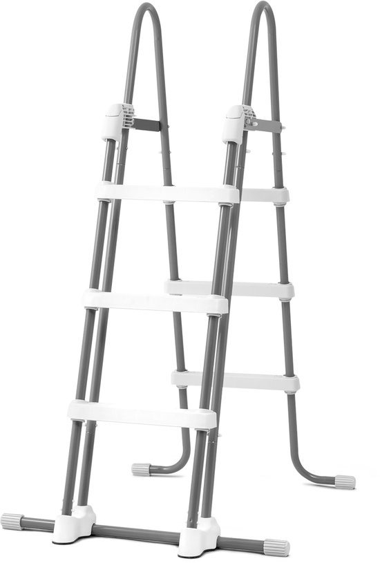 Intex Deluxe Zwembad Ladder - 91 cm/107 cm wandhoogte - Met verschuifbare treden