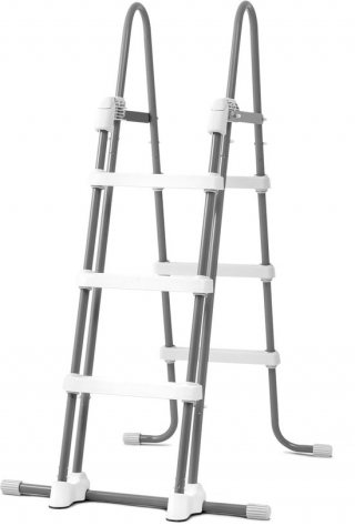 Intex Deluxe Zwembad Ladder - 91 cm/107 cm wandhoogte - Met verschuifbare treden