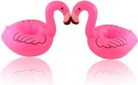 Opblaasbare Flamingo Bekerhouders (3st)