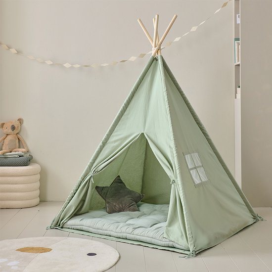Petite Amélie TIPI SPEELTENT «ÉTÉ» | 158 CM HOOG | GROEN