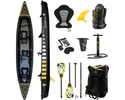 YellowV opblaasbare kajak voor 3 pers. 470 x 85 cm, Yellow V kayak complete set