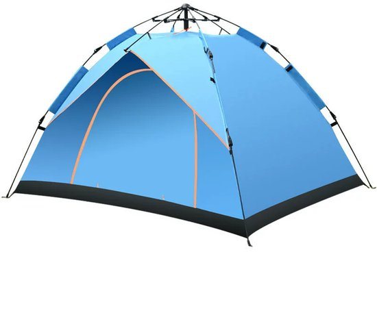 RezReady Kampeertent 3-4 Personen – Waterdicht, Glasvezelstokken & Dubbele Laag