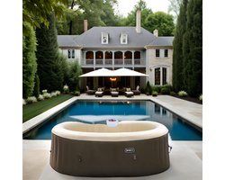 Opblaasbare Jacuzzi Spa 2 Personen – Luxe Bubbelbad met Verwarming & 96 Massagestralen – Ovale Whirlpool 190x120x65 cm – Yesdeals