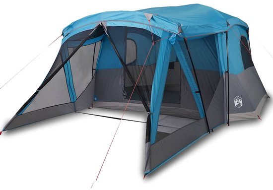 vidaXL - Tent - met - luifel - 4-persoons - waterdicht - blauw