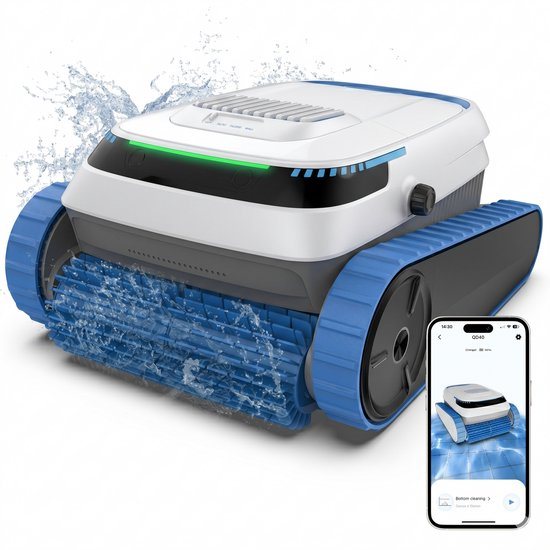 AIRROBO QD40 Zwembadrobot - Zwembad Stofzuiger - Drie Reinigingsmodi - Slimme navigatie - Automatisch parkeren - 120min Looptijd - Draadloos - Met BLE-ondersteuning - Geschikt Voor Zwembaden Tot 170 m²