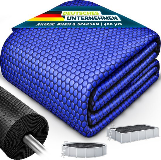 tillvex Premium Pool Zonnezeil, 549 µm, rond, diameter 549 cm, op maat te snijden, zonnezeil, zonneafdekking, zwembadverwarming, zwembadzonnezeil voor waterverwarming