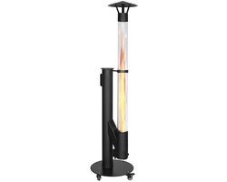 Quality Heating - HeatRocket PH-07 Terrasverwarmer op Pellets – 5 kW – Zwart – Duurzaam & Sfeervol Verwarmen