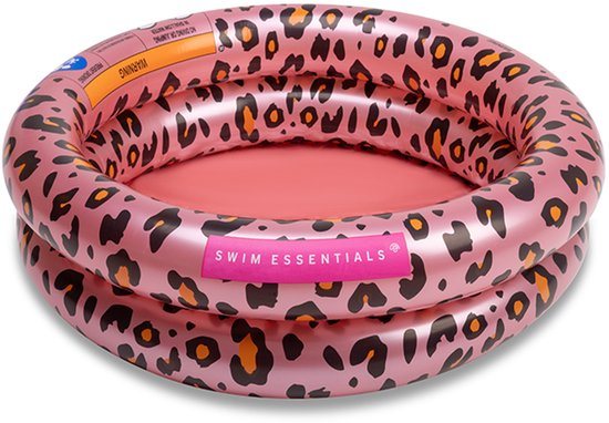 Swim Essentials - Baby Zwembad - Ø 60 cm - Rosé/Goud Panterprint