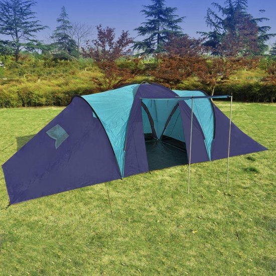 vidaXL - Tent - 9-persoons - donkerblauw - en - blauw
