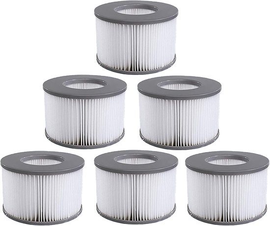 Filterpatronen - 6 stuks - geschikt voor MSPA opblaasbare spa - Mspa bubbelbad filters - MSpa spa filterjacuzzi - opblaasbaar - jacuzzi
