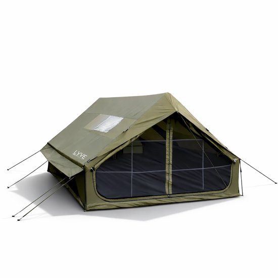 Lyve Opblaasbare Familietent - 8-Persoons - Air-Tent - XL Leefruimte - Verduisterend - 5000mm - Groen