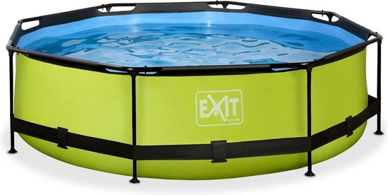 EXIT Lime Frame Zwembad ø300 - Opzetzwembad - met Filterpomp - Rond - Groen