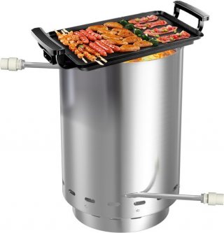ACXIN Zwembadverwarming RVS Vuurton - 2‑in‑1 Verwarming - Ø32/38 mm - 28L