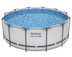 Bestway - Steel Pro MAX - Opzetzwembad inclusief filterpomp en accessoires - 366x122 cm - Rond