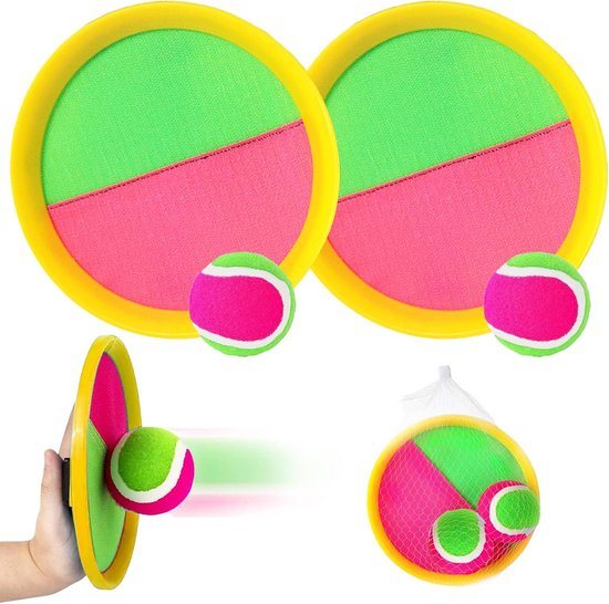 Klittenband Vangspel Set - Werp- en Vangschijven met Ballen voor Kinderen en Volwassenen - Binnen en Buiten Speelgoed