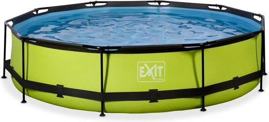 EXIT Lime Frame Zwembad ø360 - Opzetzwembad - met Filterpomp - Rond - Groen