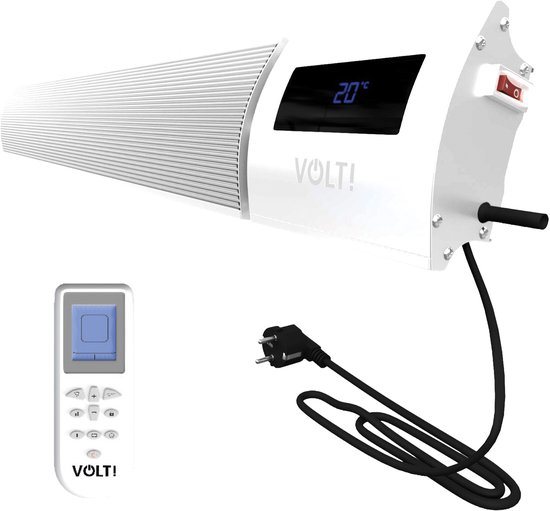 VOLT I-Red Terrasverwarmer - 1200W - Infrarood Heater - Terrasheater - Wifi - Ecostand - IP44 - 96CM - White