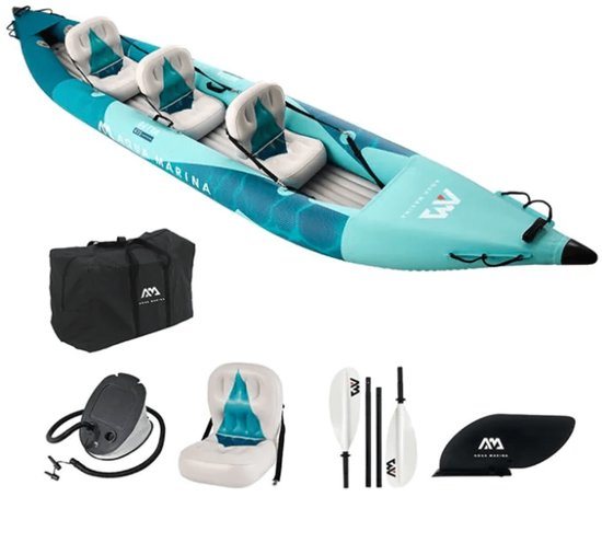 Aqua Marina Betta 475 - Opblaasbare Kajak 3 Personen - Extra Ruim 475 cm - Complete Set met Peddels en Pomp - Model 2026
