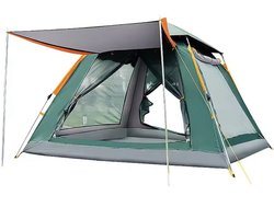 Festival tent - Kampeer tent - kamperen - 4 personen - Waterbestendig - Met luifel - TIJDELIJK 2 GRATIS SLAAPZAKKEN