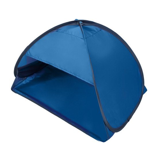 Mini Strandtent - Opvouwbaar Zonnescherm - Draagbaar Strandcanopy met Telefoonhouder - Blauw - 70x50x45 cm - Compacte Zonbescherming