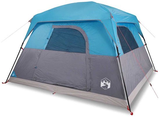 vidaXL - Tent - 4-persoons - waterdicht - blauw