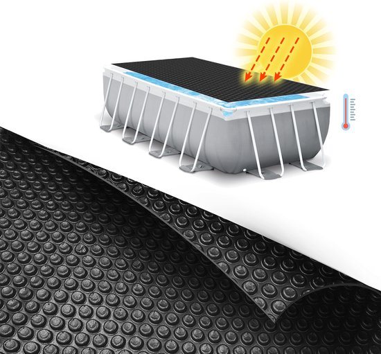 Comfortpool Solar PRO 260 x 160 cm zwembad solarzeil | verwarmend afdekzeil | extra dik zwart noppenfolie | 200 micron | verwarmt en isoleert