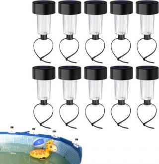 Zwembad Lamp - 10 Stuks - Zonne-Zwembadverlichting - Riemverlichting - Zwembadverlichting - Zwembadlamp - Tuinverlichting Op Zonne Energie - Geschikt Voor Kinderen, Badkuip, Spa, Zwembad, Tuin, Feest