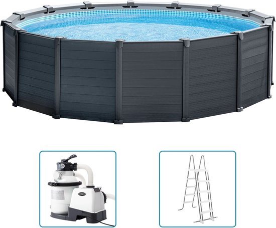 INTEX - Zwembadset - Graphite - Gray - Panel - bovengronds - 478x124 - cm