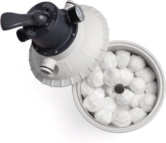 Intex Filterbollen - Geschikt voor zandfilterpomp - 29045 - 1 stuks - Voordeelverpakking - Inclusief WAYS Testrips (1 stuks)