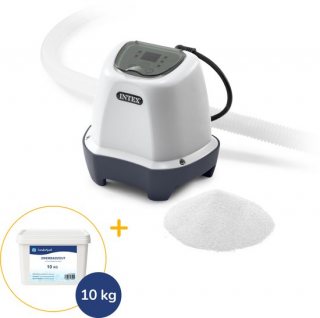 Intex zoutwatersysteem mini + zout | Zwembaden tot 3000 liter | Voordeelpakket | Inclusief 10 kg zout