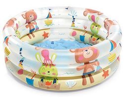 Intex Beach Buddies 3-Ring Baby Opblaaszwembad - Ø 61 x 22 cm