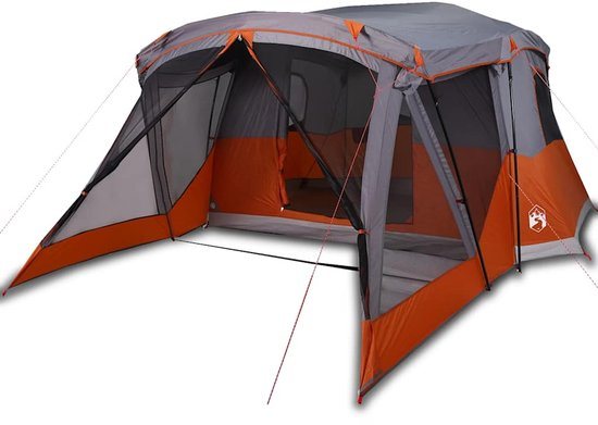 vidaXL - Tent - met - luifel - 4-persoons - waterdicht - oranje